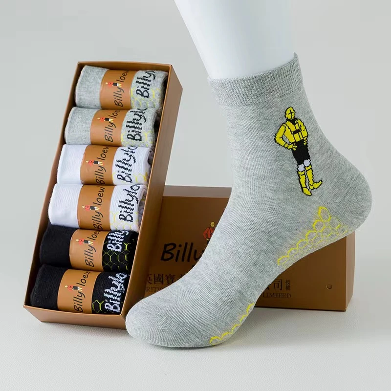 小金人设计师原创袜子男女款吸汗防臭中筒袜--001