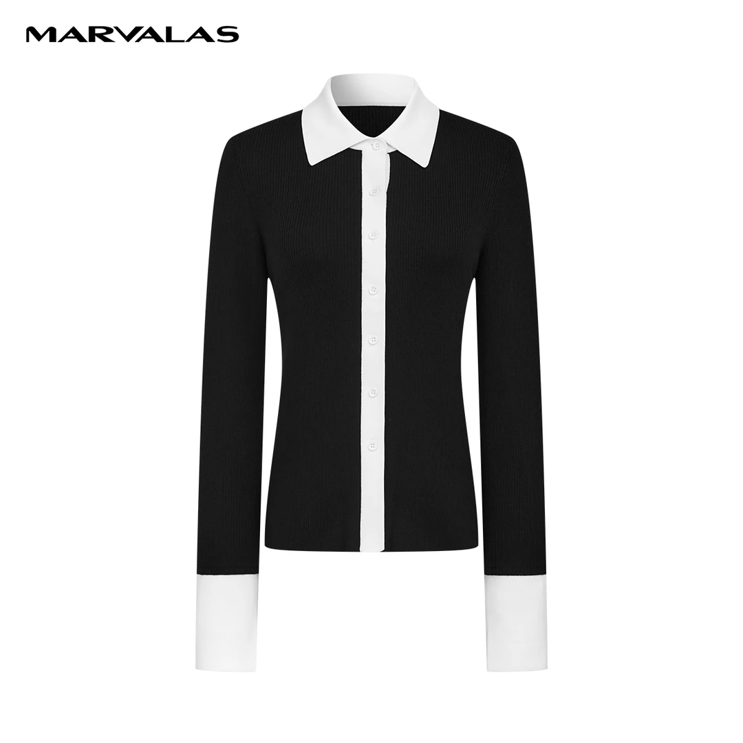 【专柜同款】M731305815曼德诗短款开衫新款修身绵羊毛混纺针织上衣