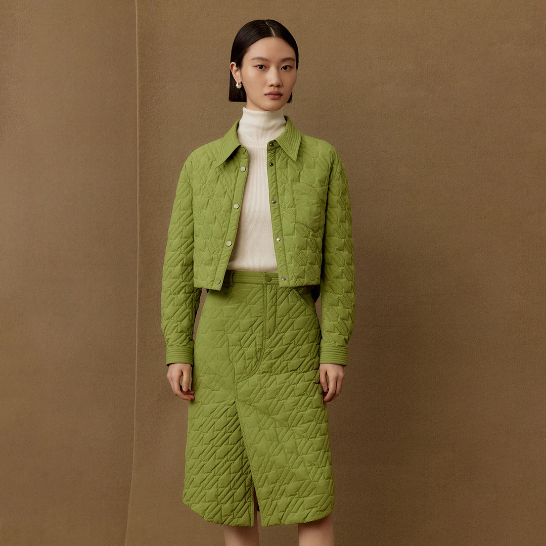 【小余专属】套装女气质短款外套+开叉MC537309640温柔氛围感