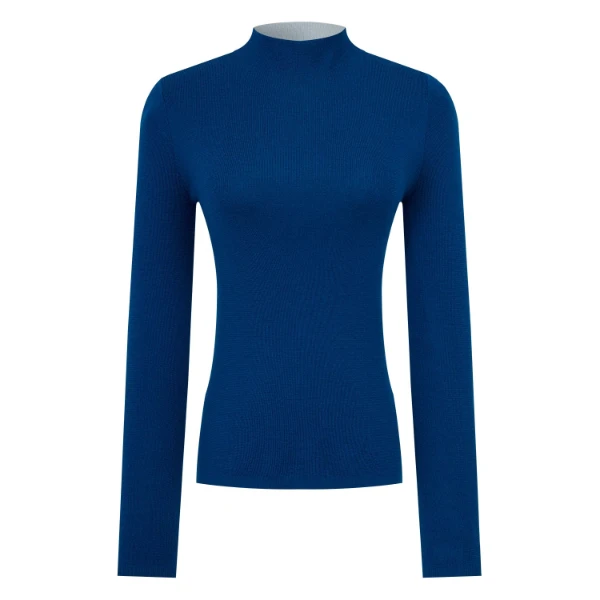 【专柜同款】曼德诗时尚长袖气质设计感百搭毛针织衫M730222