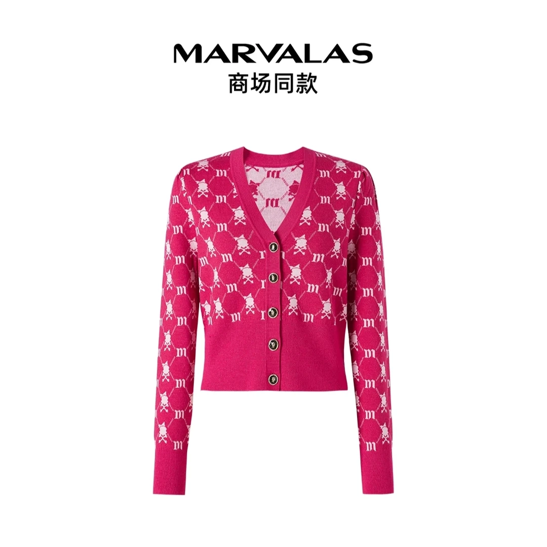 【曼德诗商场同款】开衫绵羊毛针织衫M731306914