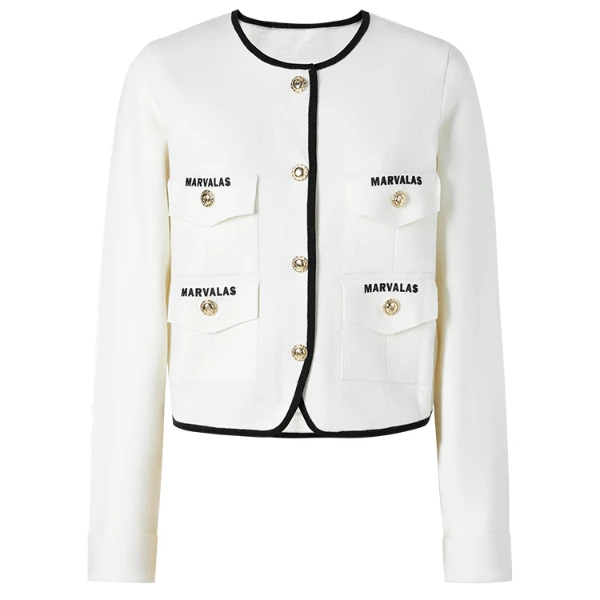 长袖针织衫舒适休闲设计款气质毛织开衫M731305830