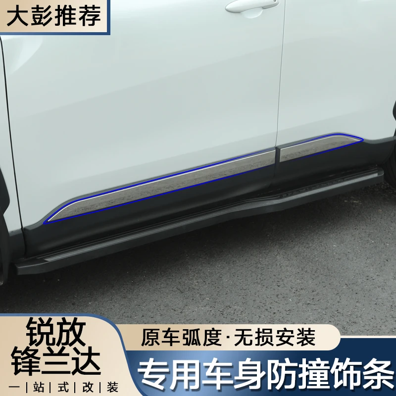 锐放锋兰达车身饰条专用两侧车门板不锈钢加厚防撞保护条防刮贴