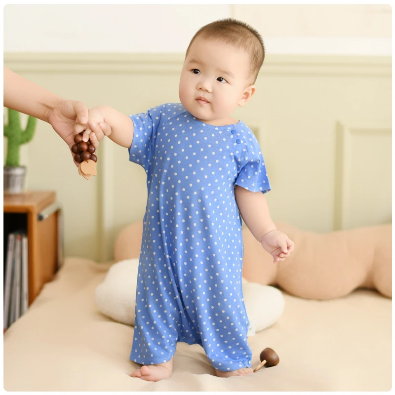 宝宝竹纤维睡袍短袖睡衣儿童防踢睡裙家居护肚长袍男女童薄款