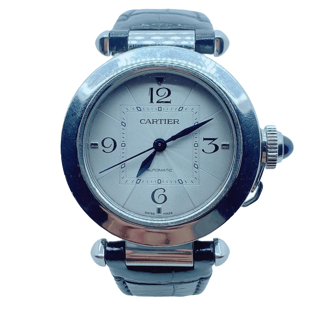 95新 Cartier/卡地亚 66048/B帕莎系列/自动机械表/35盘/表扣后配