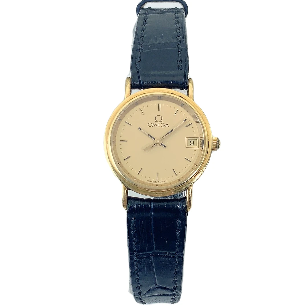 95新 Omega/欧米茄 07278/A蝶飞系列/女士石英表/22.5盘/带扣后配