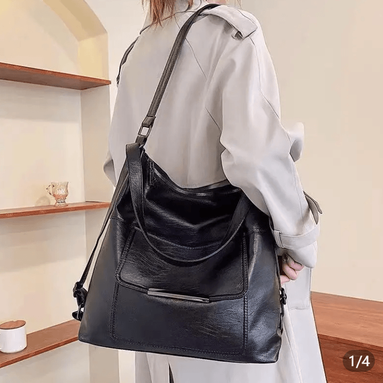 通勤托特包女新款秋冬软皮大容量两用包旅行双肩包单肩斜挎包