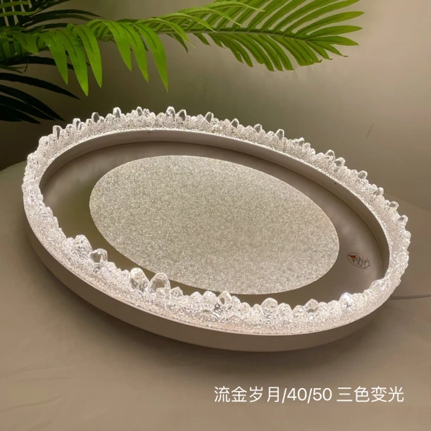 2024新款房间灯复古吸顶灯鎏金岁月轻奢时尚高级圆形简约家用创意