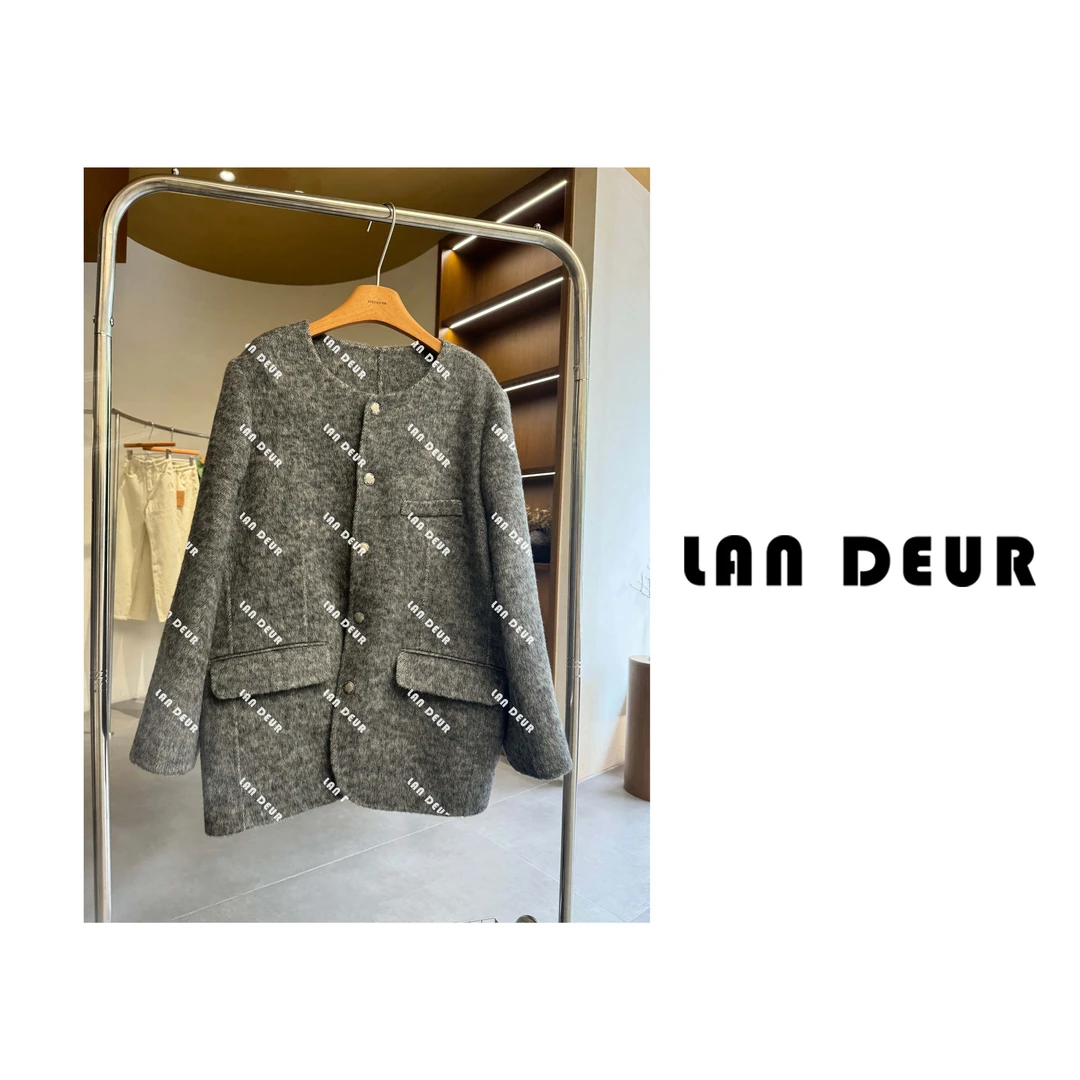 JIUJIU【空泛的青】时尚休闲百搭轻奢毛呢外套0819-10291