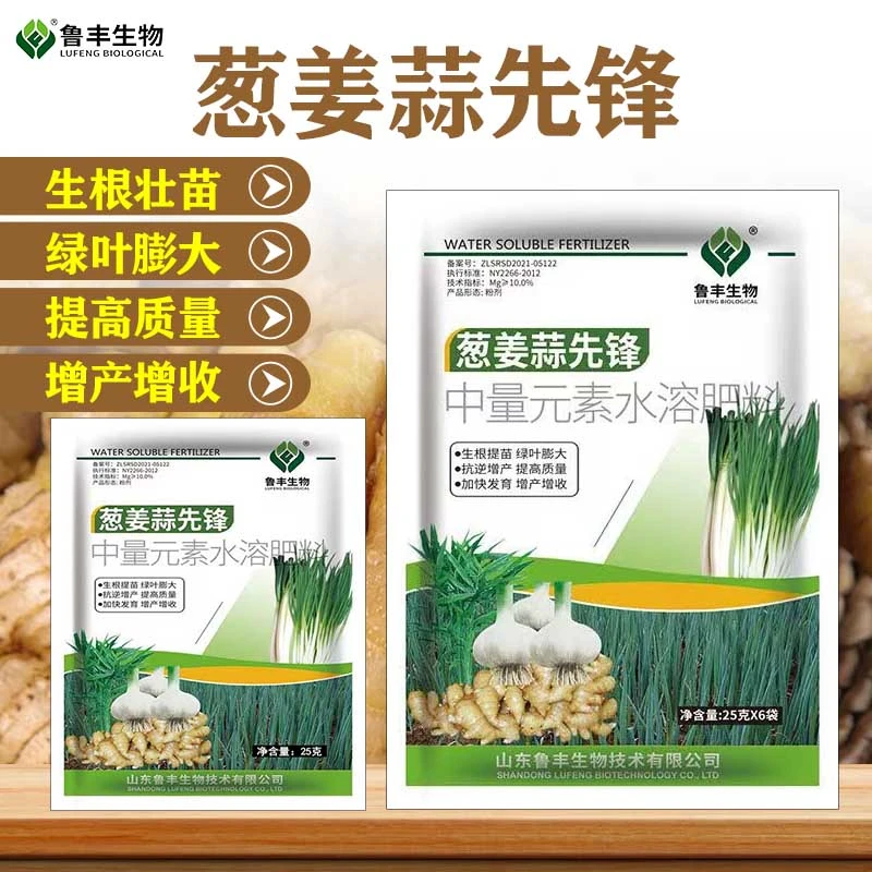 鲁丰肥料葱姜蒜专用叶面肥生根壮苗膨大根茎