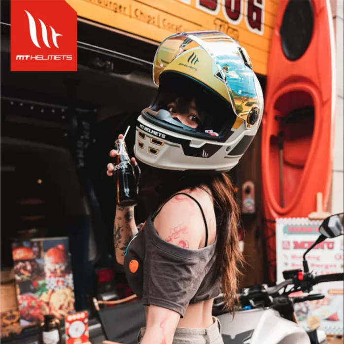 西班牙MT复古头盔加拉玛摩托车全盔赛车男女夏季机车巡航旗舰四季