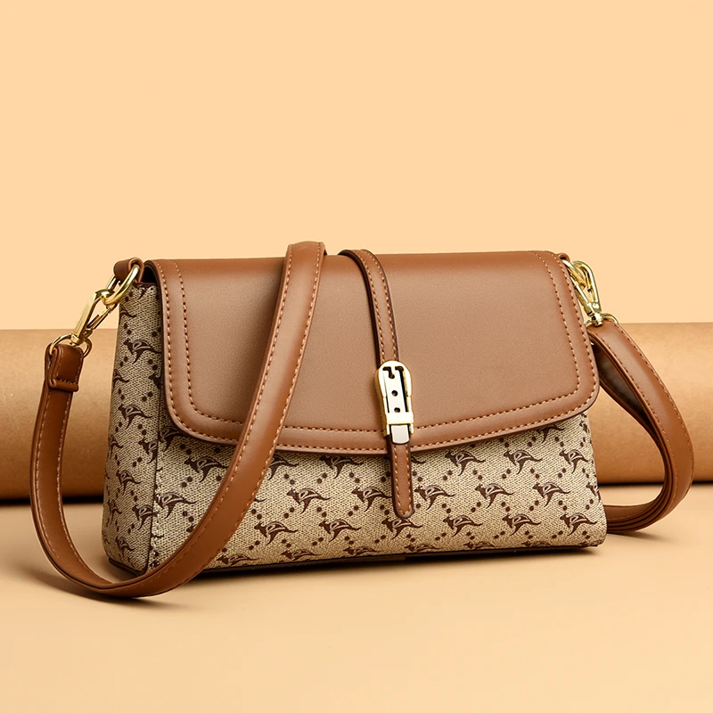 爆款正品包包女款软皮时尚百搭单肩包女包气质斜跨包中老年妈妈包