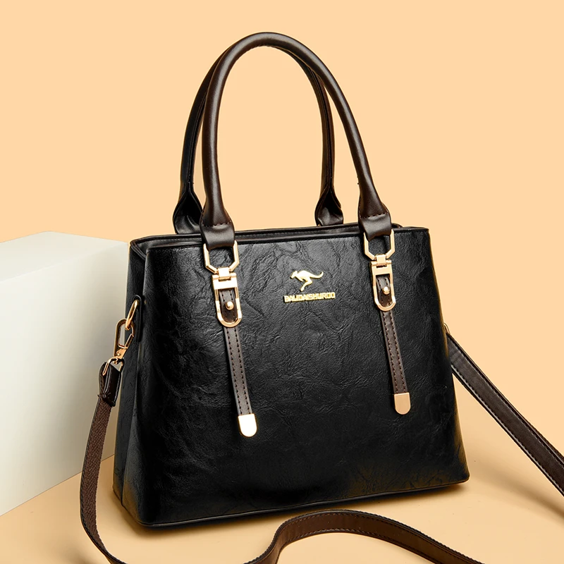 爆款真皮女包时尚女士包包质感妈妈包百搭单肩包轻奢手提包斜挎包