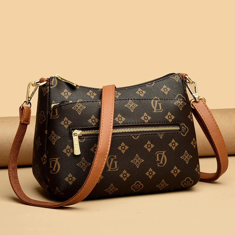 时尚百搭真皮休闲妈妈包简约潮流洋气单肩包包韩版小众大气斜挎包