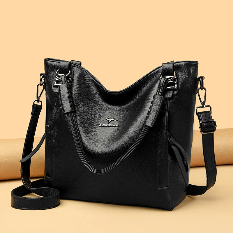 专柜正品休闲时尚百搭大包包女中年单肩包妈妈包软皮手提斜挎女包