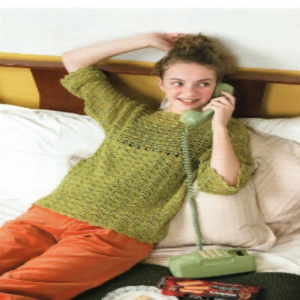 《春芽》一字领中袖罩衣毛衫