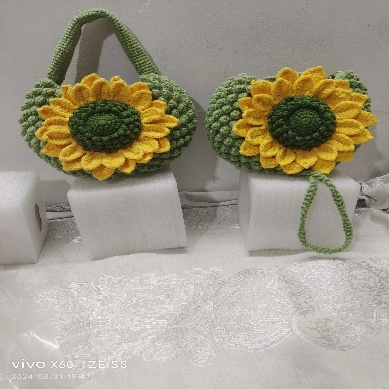 向日葵包包钩织教程视频