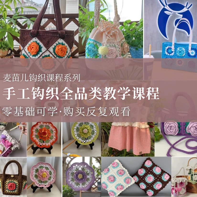 麦苗儿手工钩织全品类教学课程（苹果专用）