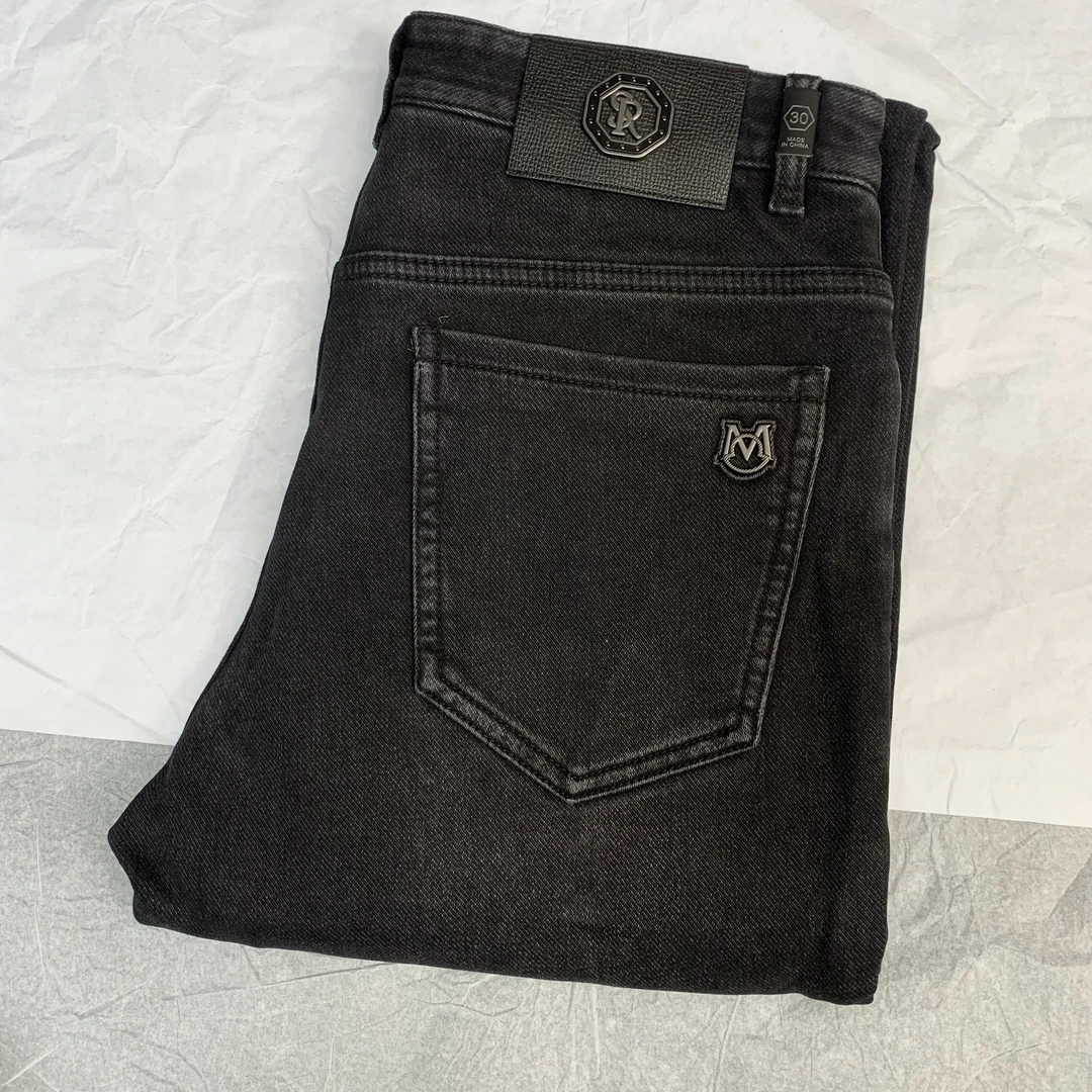 品质秋冬款加绒加厚商务休闲牛仔裤 9987