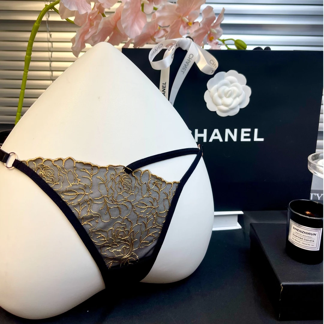 火辣时尚内裤腰间镂空精工刺绣可调腰带女士大码内裤