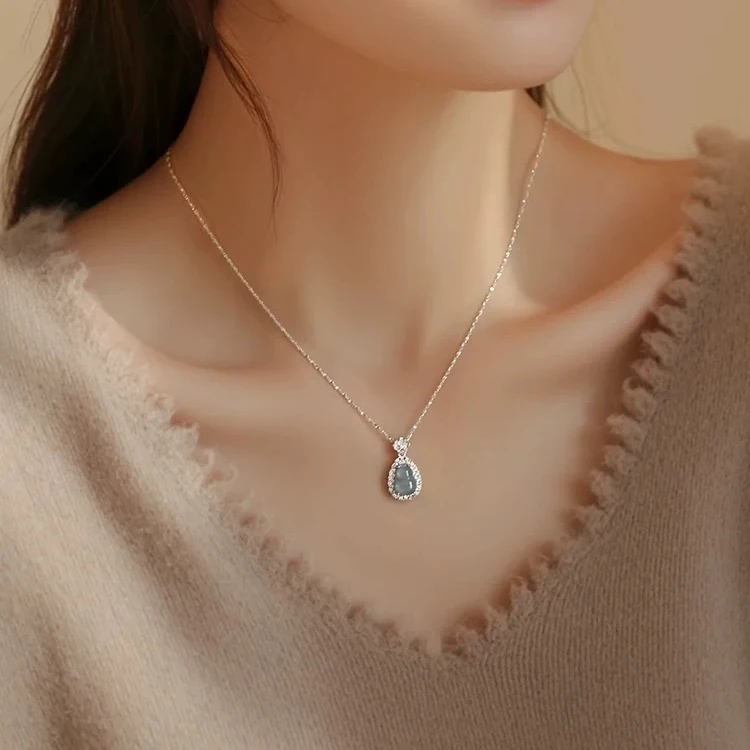 钛钢项链 百搭小葫芦吊坠项链女轻奢小众新中式锁骨链F677