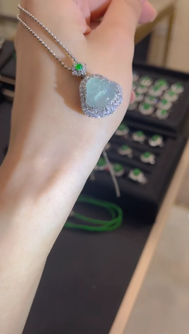 【闪购商品】翡翠吊坠银S925镶嵌团购多样性发货只发一件