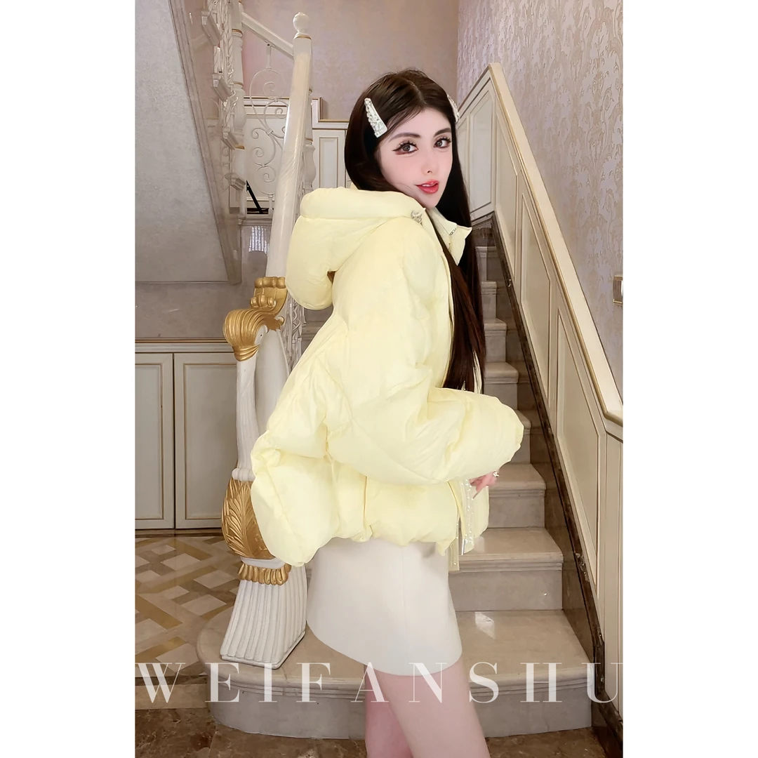 WEIFANSHU/魏凡舒【爱意升温】秋冬甜美宽松立领鸭绒外套红人上新