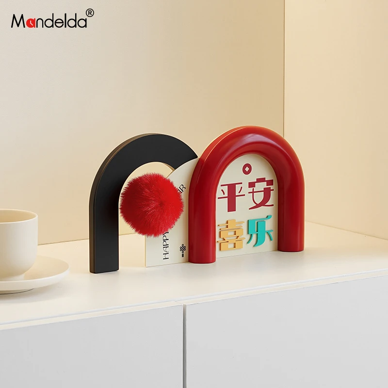 Mandelda平安喜乐家居饰品乔迁之喜客厅电视柜高级感玄关装饰摆件