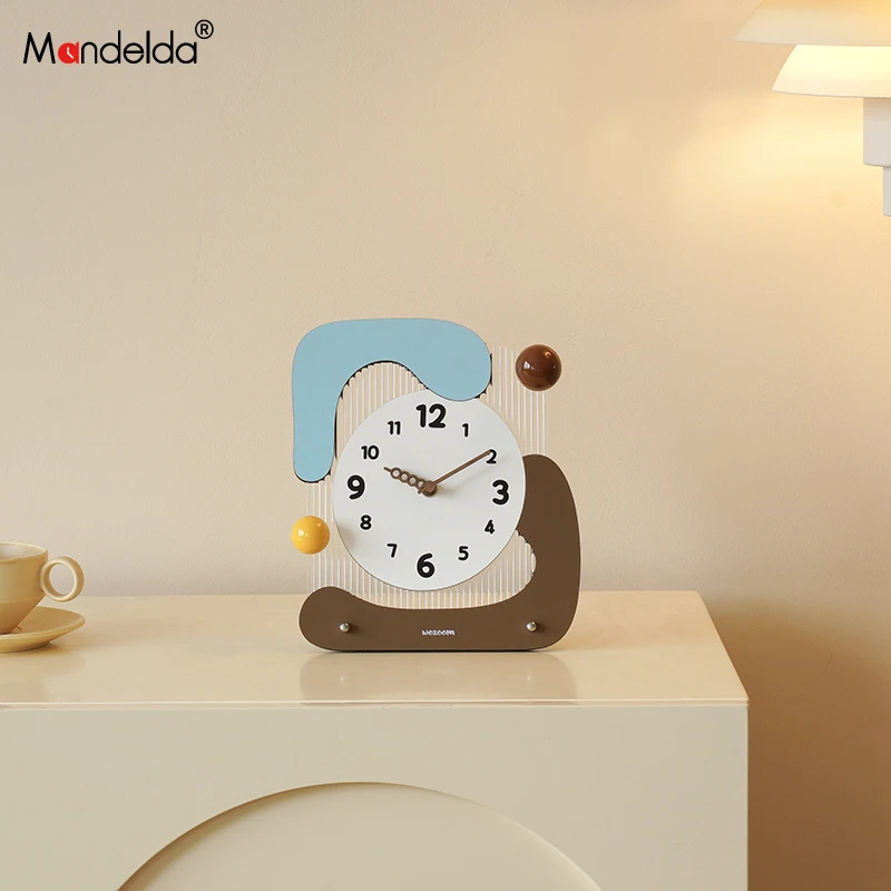 Mandelda家居客厅入户玄关装饰时钟卧室相框摆件软装高级感礼品