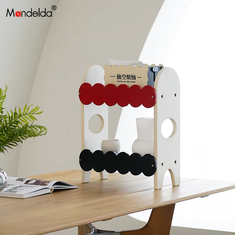 Mandelda家居玄关钥匙收纳置物架客厅桌面摆件双层沥水杯架装饰品