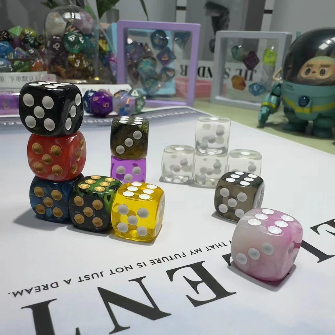 （直播拆）【8颗】亚克力搓麻麻多彩骰子