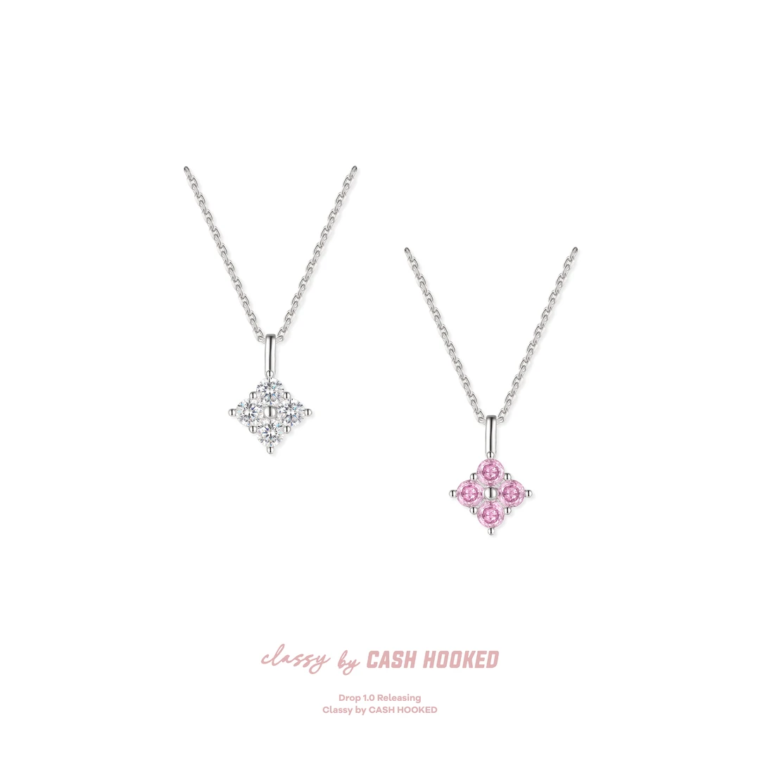 ClassybyCH 银饰 缪斯系列 甜心糖豆四叶吊坠 轻奢生日礼物送女友