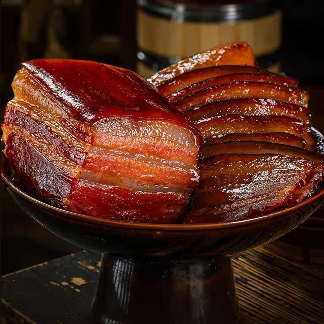 柴火腊肉湖南邵阳特产农家烟熏五花腊肉1斤500g营养常温肥瘦相间