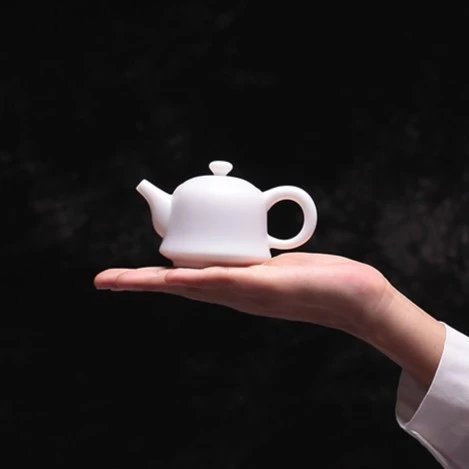伍家坊德化白瓷茶壶陶瓷迷你泡茶壶 过滤小号手工壶 家用功夫茶具