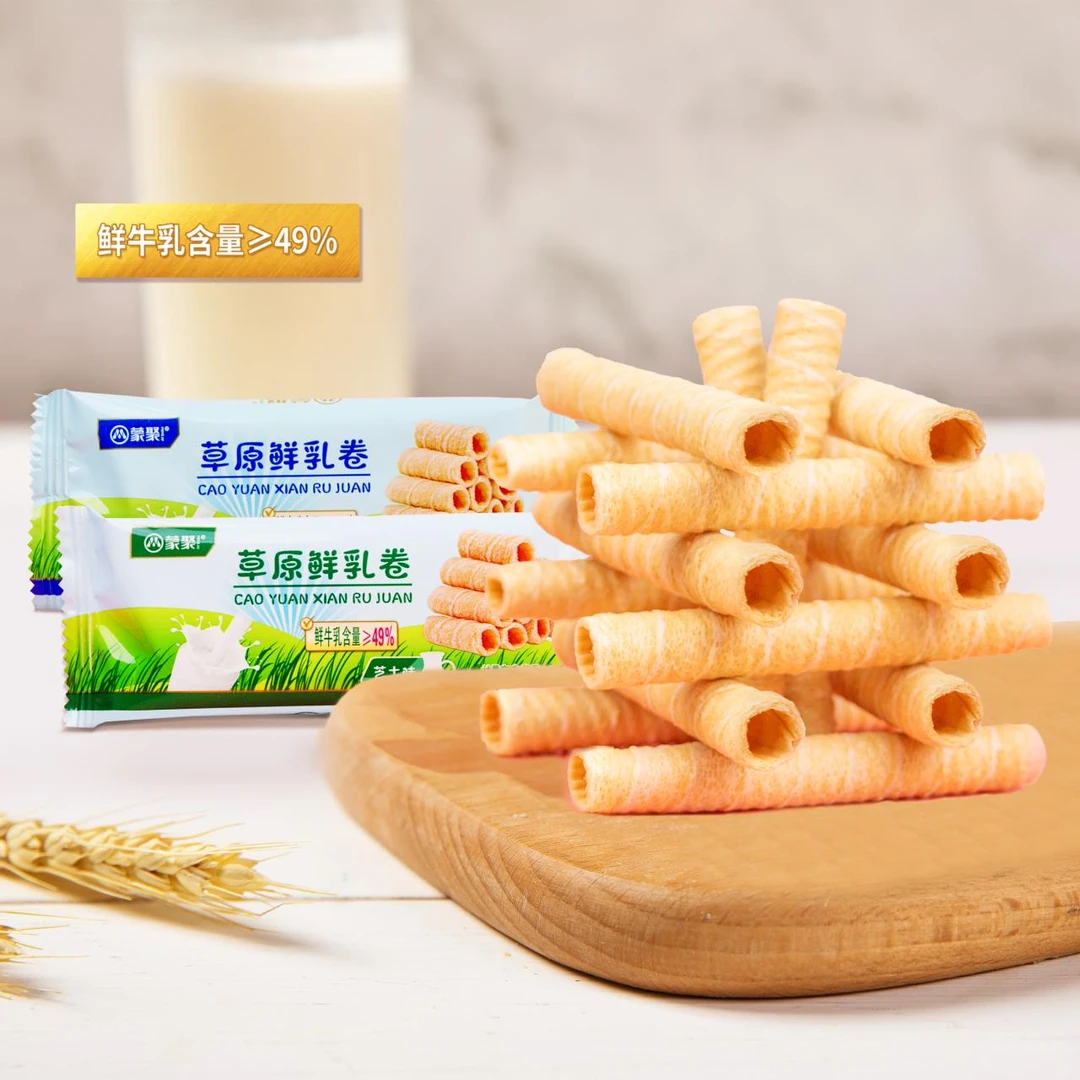 蒙聚鲜乳卷爆款内蒙特产草原鲜乳卷原味芝士味358g整箱