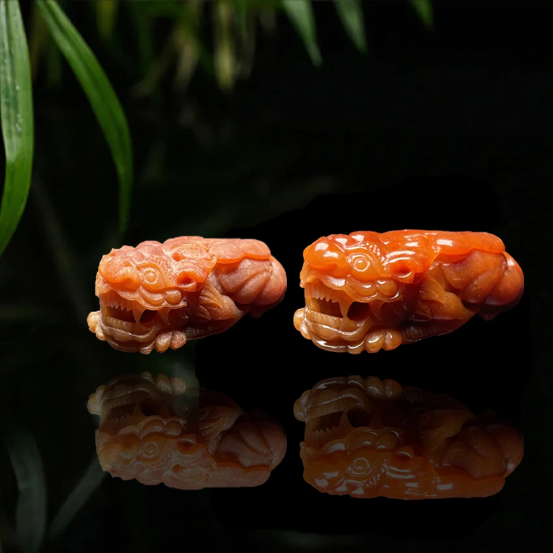 【已结缘】合一堂翡翠工作室定制展示：糯冰满红《如意霸王貔貅》毛货