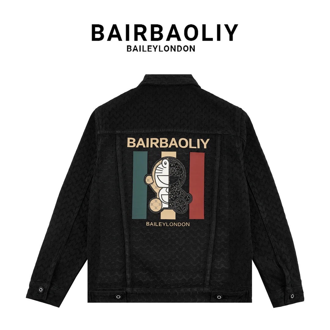 BAIRBAOLIY轻奢联名款时尚拼色闪钻小香风修身型牛仔夹克外套秋冬