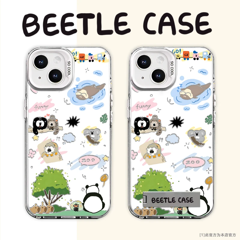 BEETLE CASE适用苹果华为小米14创意ins可爱动物园彩银手机壳MC