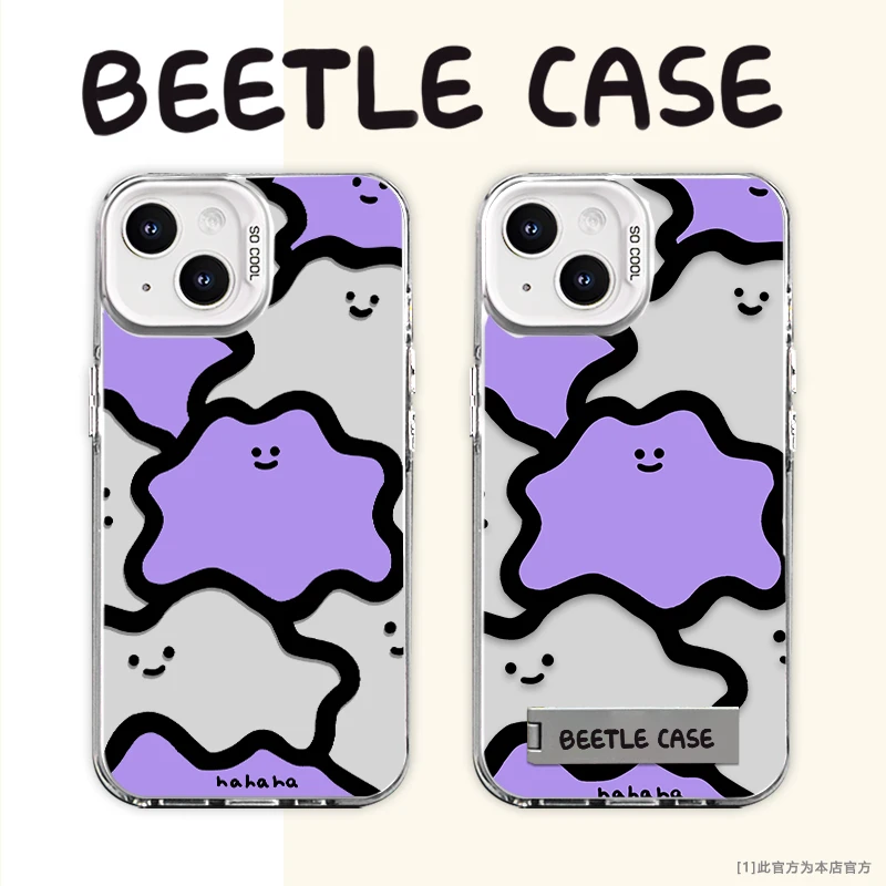 BEETLE CASE适用苹果华为小米14创意百变怪满屏彩银全包手机壳MC