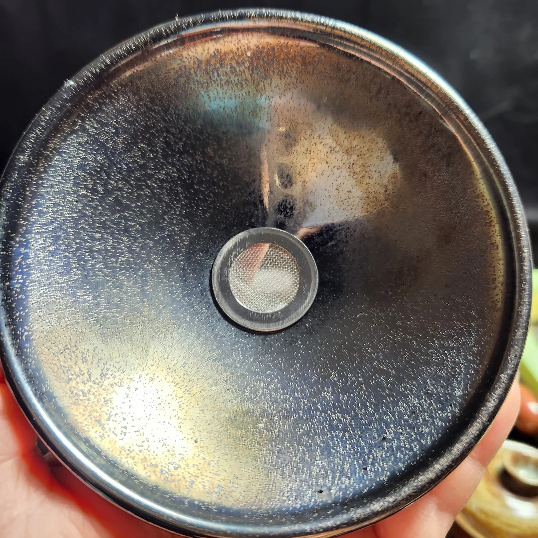 茶漏茶滤建盏茶漏高铁不锈钢釉面实拍偏釉过滤茶水一物一拍