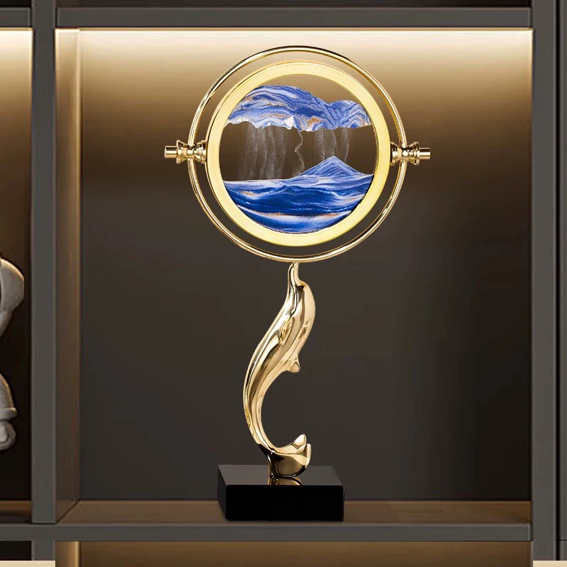 流沙画装饰客厅工艺摆件轻奢高档入户玄关高端大气上档次摆件直播