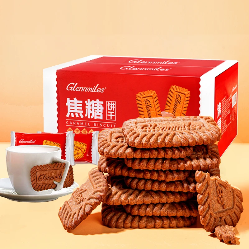 馋小赖焦糖饼干500g早餐饼干比利时风味解馋网红办公室休闲零食