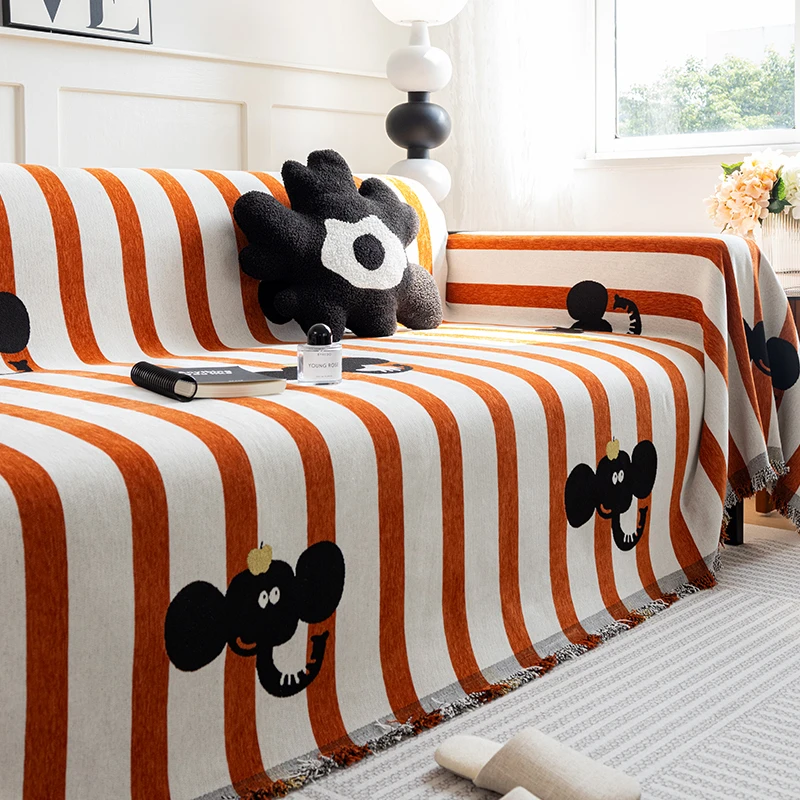 邓肯多巴胺可爱沙发盖布四季通用坐垫套罩防滑可铺可盖靠背全包盖