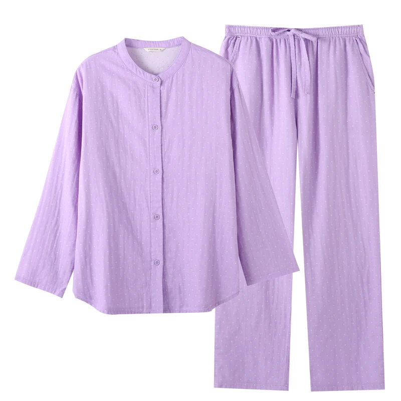 【繁星】25年春节新款全棉双层棉纱繁星色织提花休闲时尚家居服套装