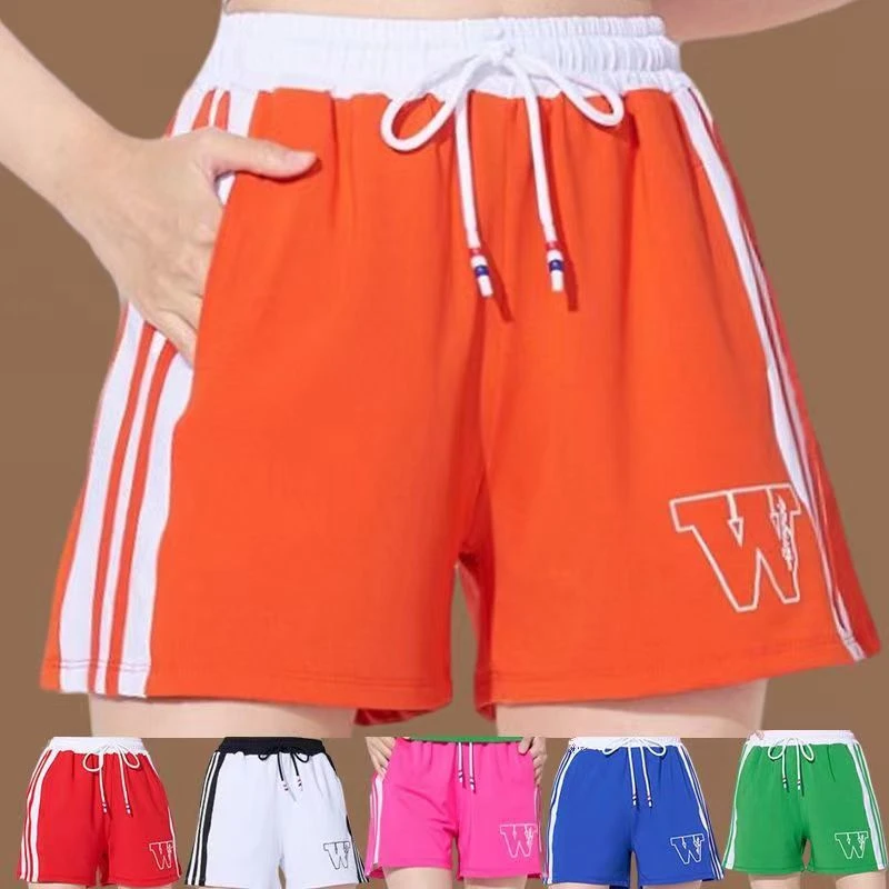 夏新款广场舞裤子速干薄款圆领短袖运动抖音体操健身跳舞五分短裤