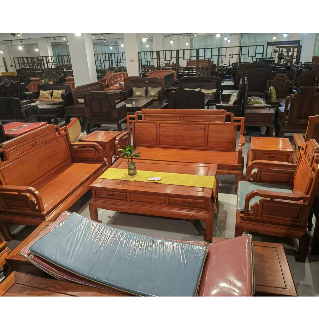 实木简约客厅六件套沙发