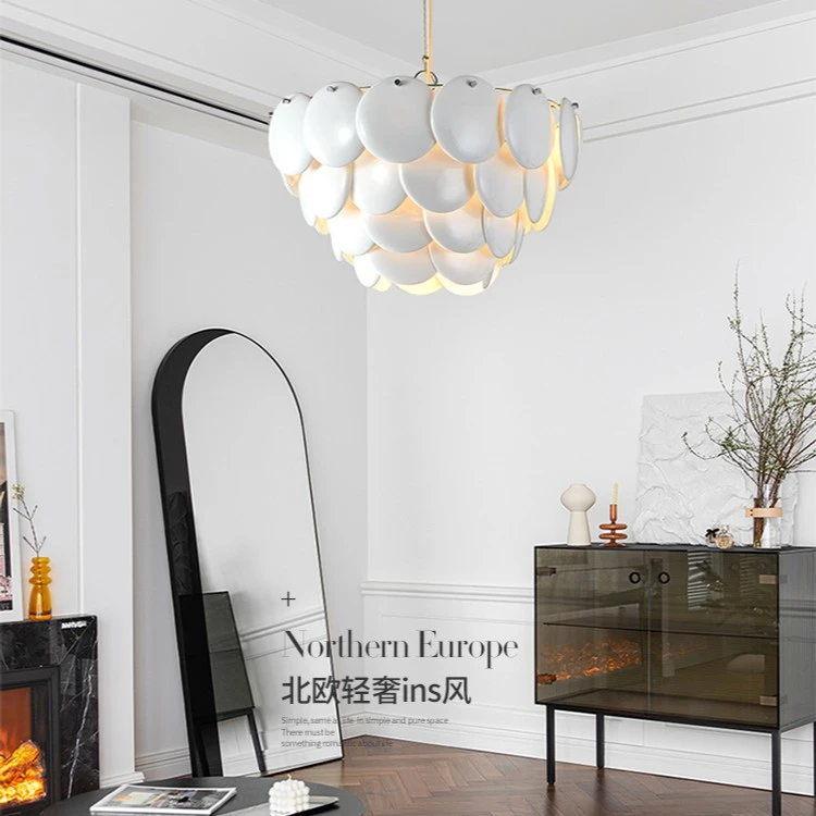 北欧现代设计轻奢ins风餐厅客厅卧室楼梯间民宿网红装饰贝壳吊灯