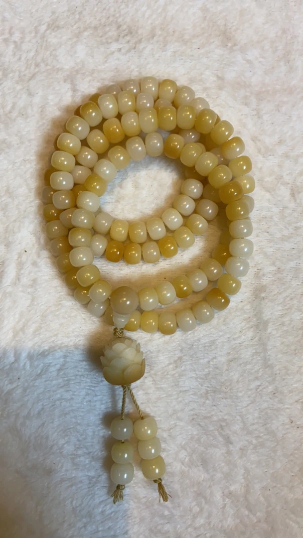 菩提手串108颗莲花设计脖挂饰品