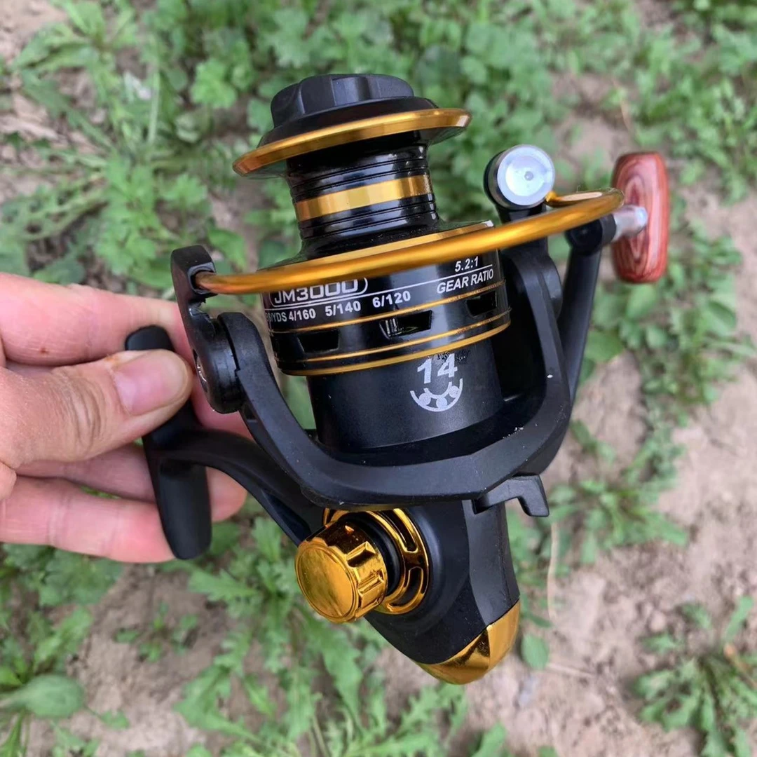 顺滑远投金属鱼轮线杯二代渔轮14轴3000型纺车海杆渔轮