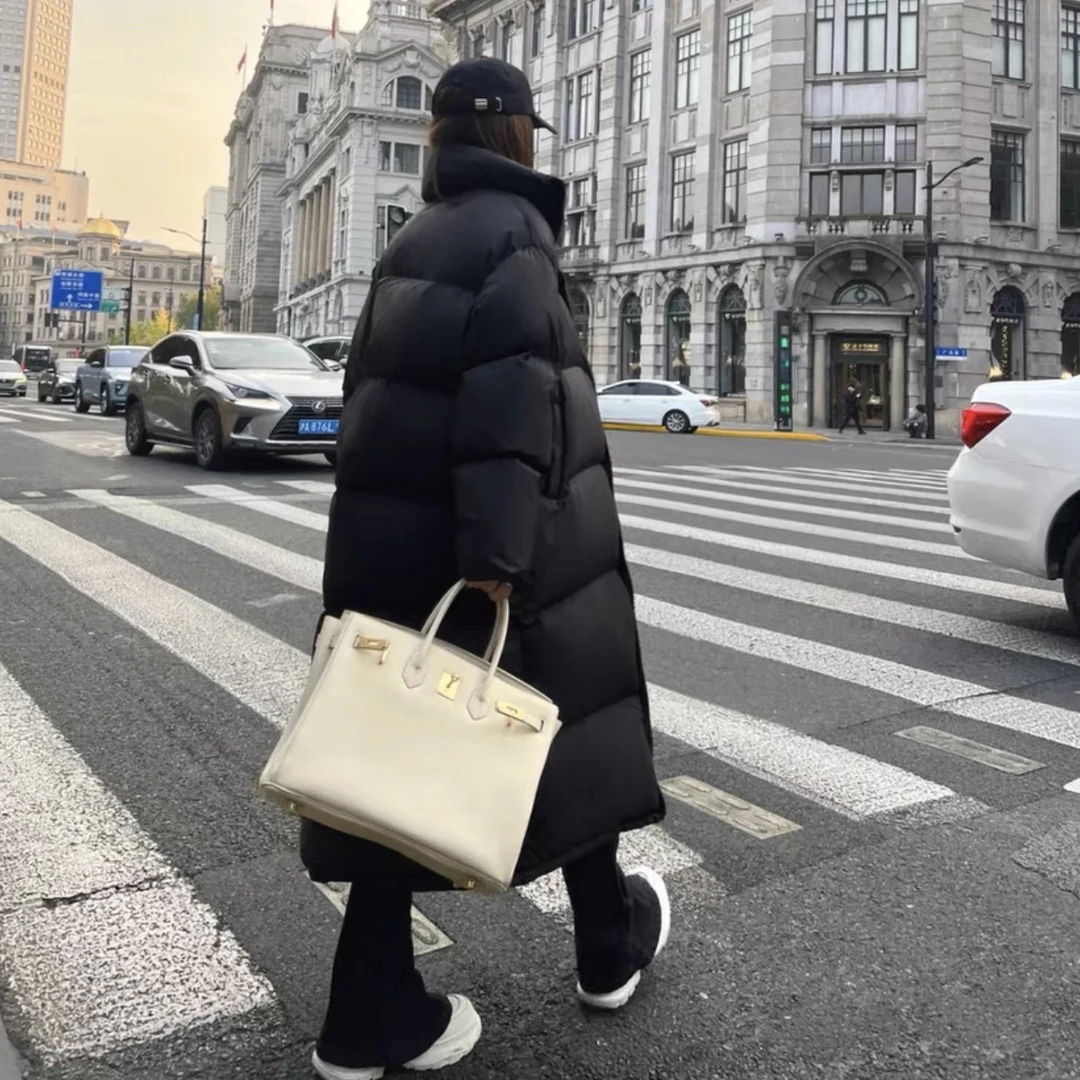 反季长款羽绒服女2023年新款超长过膝到脚踝韩版加厚大被子冬外套